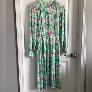 Vintage E.D. Michaels floral button down dress